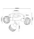Casco Ceiling Spotlight Clusters Black 3xE27-4