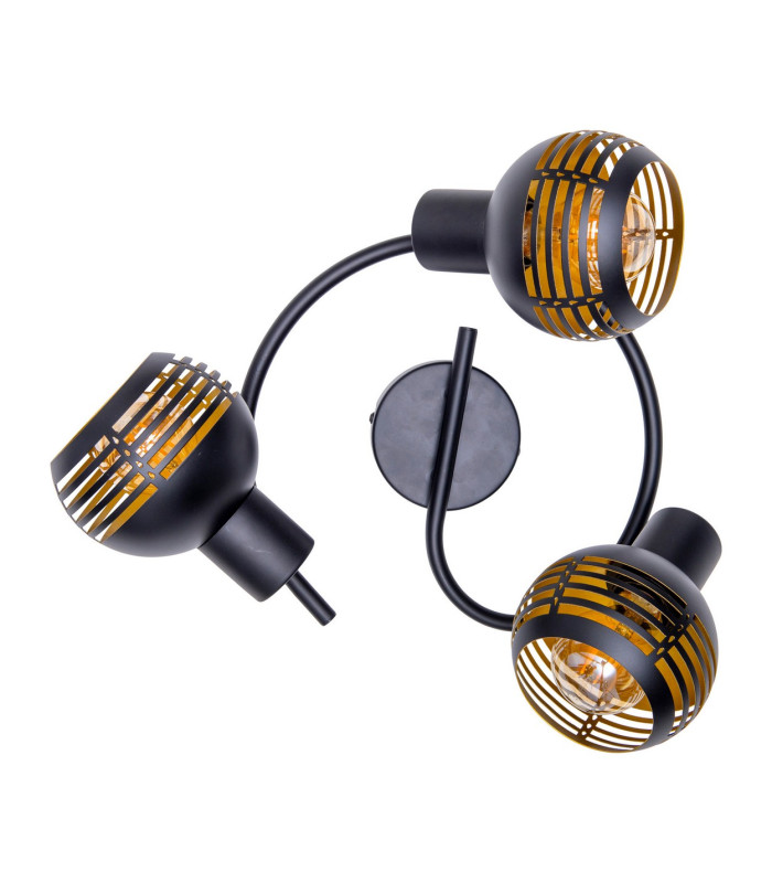 Casco Ceiling Spotlight Clusters Black 3xE27-8