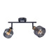 Foro Twin Ceiling Spotlight Black 2xE14-1