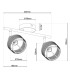 Foro Twin Ceiling Spotlight Black 2xE14-3