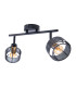 Foro Twin Ceiling Spotlight Black 2xE14-5
