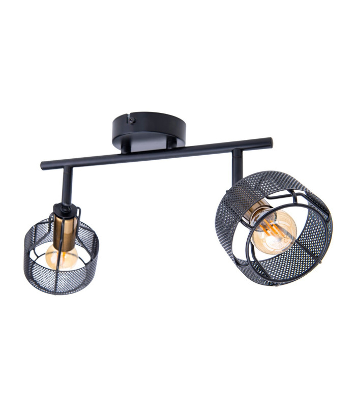 Foro Twin Ceiling Spotlight Black 2xE14-5