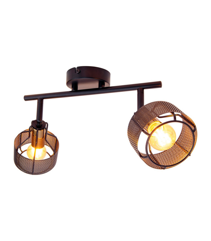 Foro Twin Ceiling Spotlight Black 2xE14-6