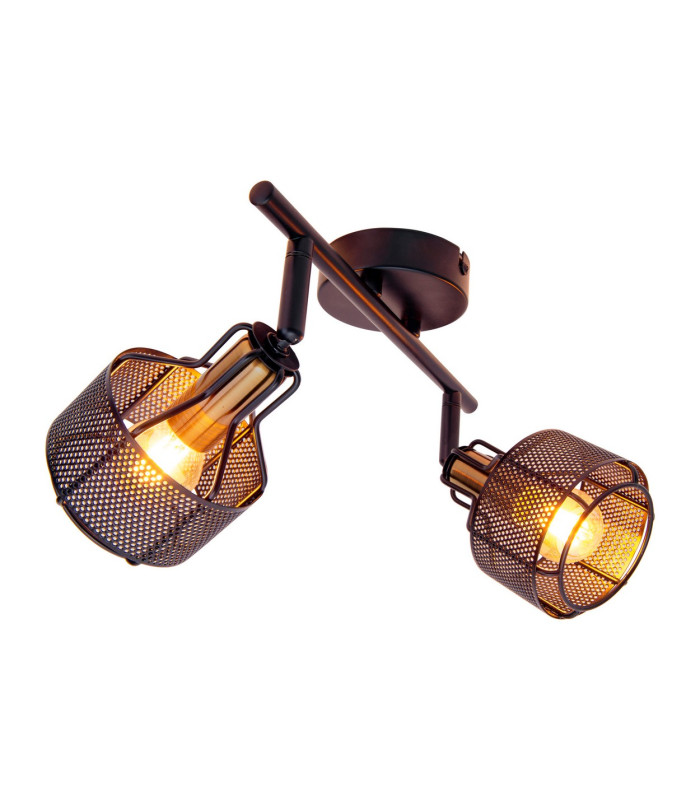 Foro Twin Ceiling Spotlight Black 2xE14-8