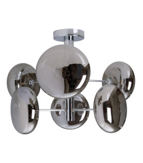 Orion Multi Arm Semi Flush Ceiling Lamp Chrome 6xG9-1