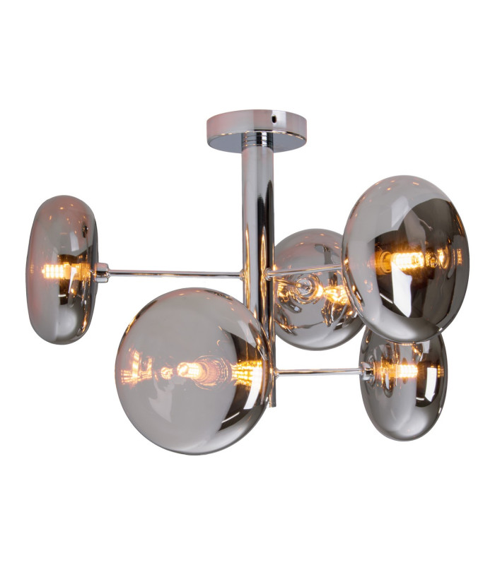Orion Multi Arm Semi Flush Ceiling Lamp Chrome 6xG9-6