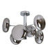 Orion Multi Arm Semi Flush Ceiling Lamp Chrome 6xG9-7