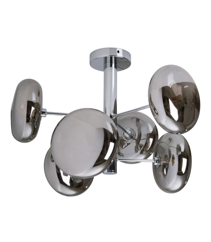 Orion Multi Arm Semi Flush Ceiling Lamp Chrome 6xG9-7