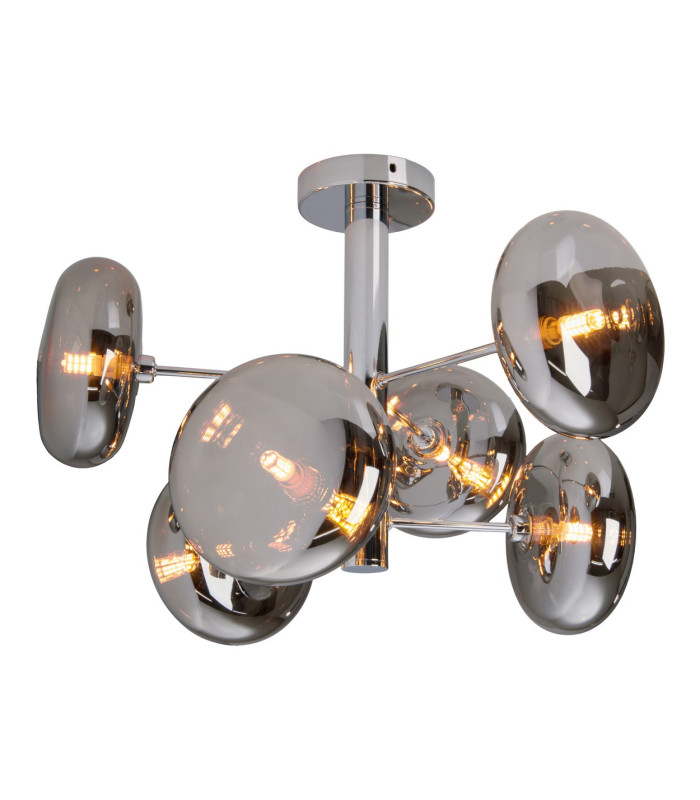 Orion Multi Arm Semi Flush Ceiling Lamp Chrome 6xG9-8