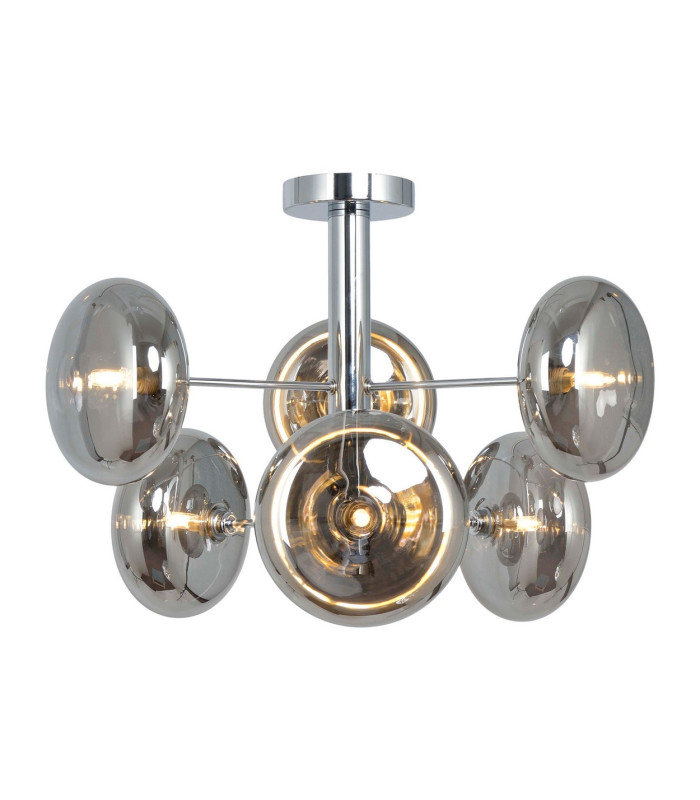 Orion Multi Arm Semi Flush Ceiling Lamp Chrome 6xG9-9
