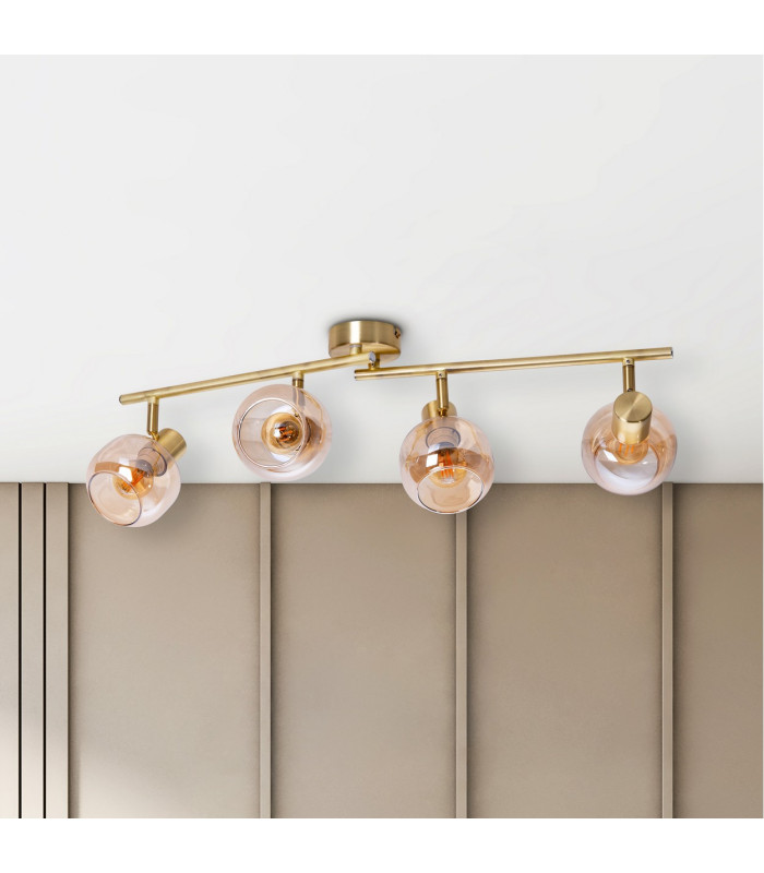 Libby Ceiling Spotlight Bar Brass 4xE14-4