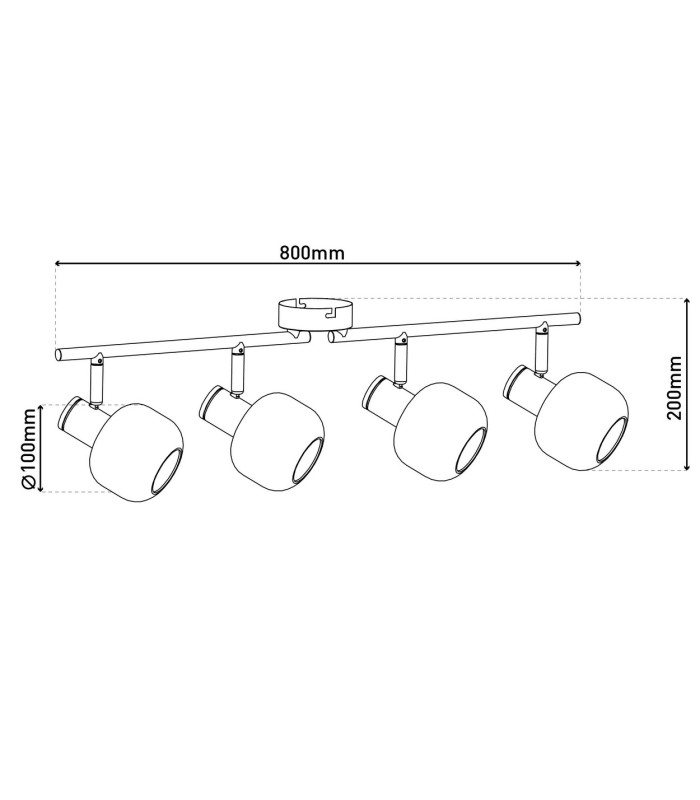 Libby Ceiling Spotlight Bar Brass 4xE14-5