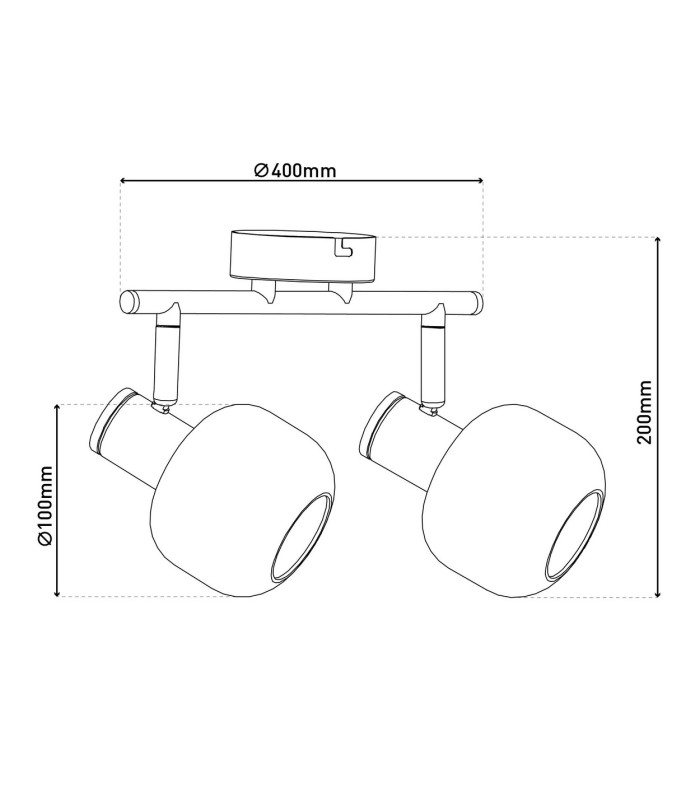 Libby Twin Ceiling Spotlight Brass 2xE14-4