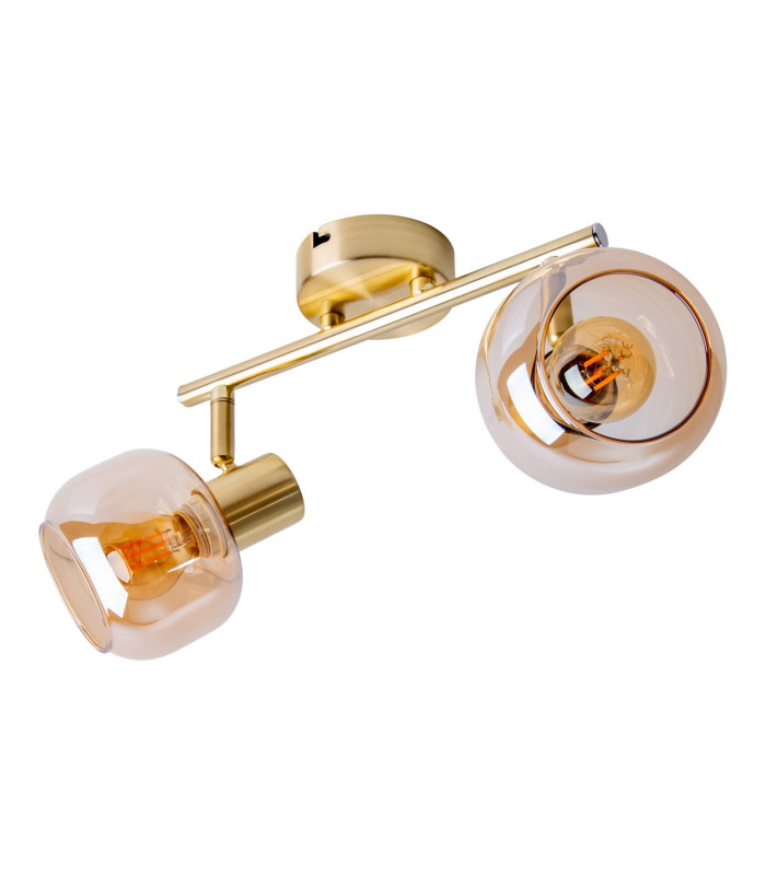 Libby Twin Ceiling Spotlight Brass 2xE14-10