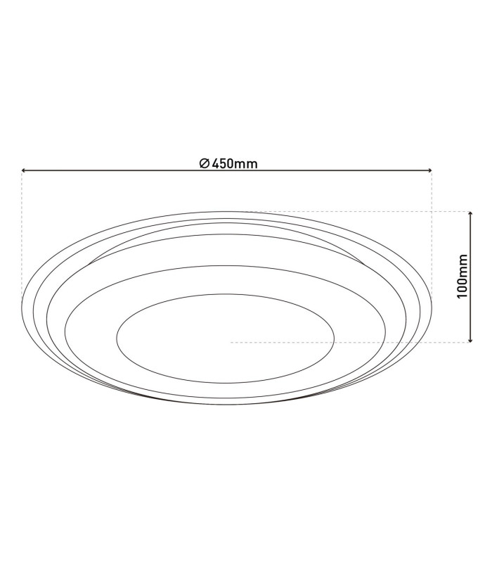 Canna Dimmable CCT Integrated LED Semi Flush Ceiling Light White 3000-6200K-3