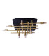 Ancona Semi Flush Ceiling Light Brass 11xG9-1