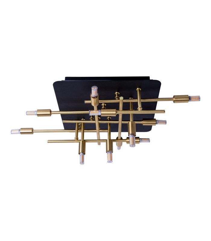 Ancona Semi Flush Ceiling Light Brass 11xG9-1