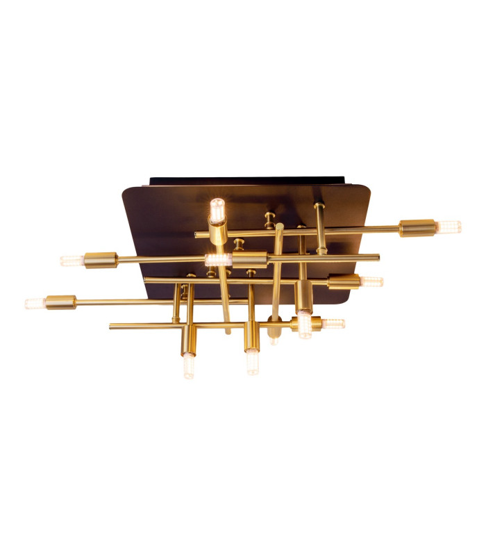 Ancona Semi Flush Ceiling Light Brass 11xG9-5