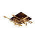 Ancona Semi Flush Ceiling Light Brass 11xG9-9