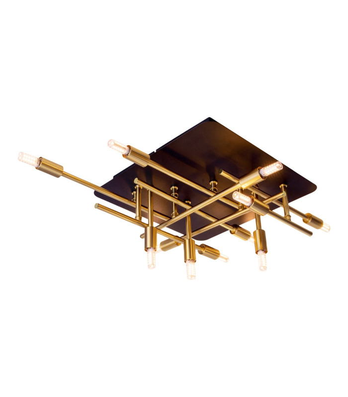 Ancona Semi Flush Ceiling Light Brass 11xG9-9
