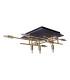 Ancona Semi Flush Ceiling Light Brass 11xG9-10