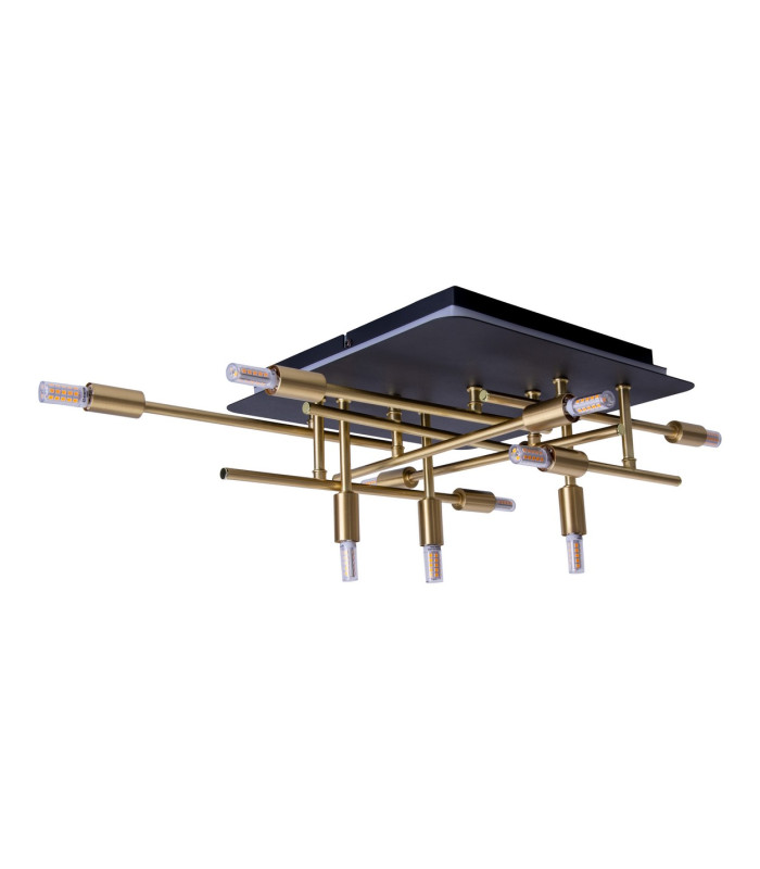 Ancona Semi Flush Ceiling Light Brass 11xG9-10