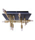 Ancona Semi Flush Ceiling Light Brass 11xG9-12