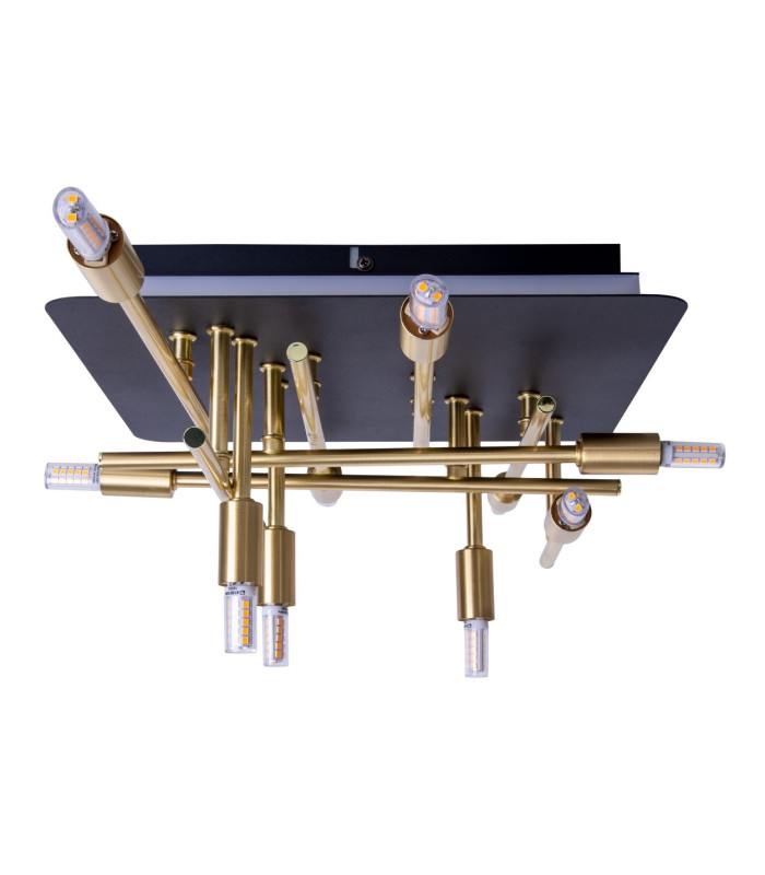 Ancona Semi Flush Ceiling Light Brass 11xG9-12