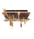 Ancona Semi Flush Ceiling Light Brass 11xG9-13