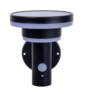 Nora Dimmable LED Solar Outdoor Motion Sensor Wall Lamp Black PIR + Dusk to Dawn Sensor 3000K IP44-1