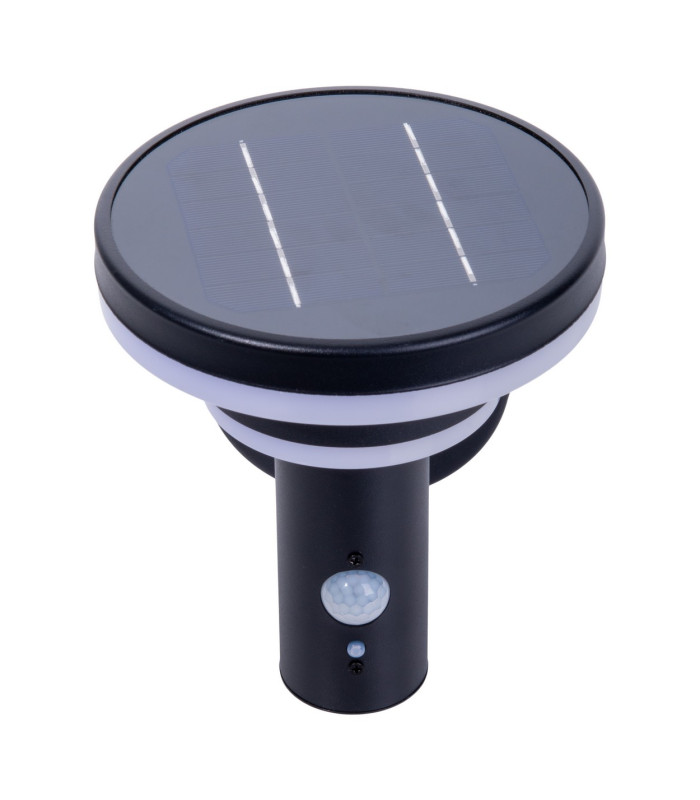 Nora Dimmable LED Solar Outdoor Motion Sensor Wall Lamp Black PIR + Dusk to Dawn Sensor 3000K IP44-7