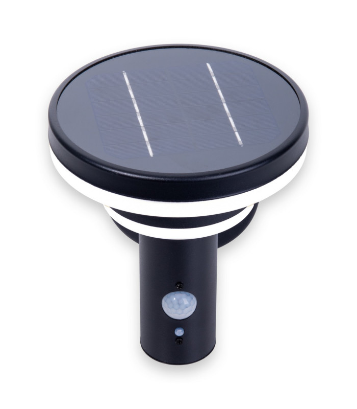 Nora Dimmable LED Solar Outdoor Motion Sensor Wall Lamp Black PIR + Dusk to Dawn Sensor 3000K IP44-10