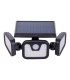 Pacita Dimmable LED Solar Outdoor Motion Sensor Wall Lamp Black PIR + Dusk to Dawn Sensor 6500K IP44-6
