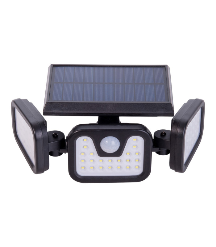 Pacita Dimmable LED Solar Outdoor Motion Sensor Wall Lamp Black PIR + Dusk to Dawn Sensor 6500K IP44-6