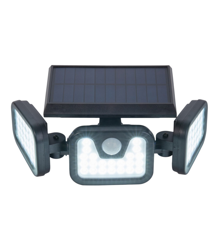 Pacita Dimmable LED Solar Outdoor Motion Sensor Wall Lamp Black PIR + Dusk to Dawn Sensor 6500K IP44-7