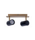 Frida Twin Ceiling Spotlight Black-Gold 2xGU10-1