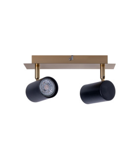 Frida Twin Ceiling Spotlight Black-Gold 2xGU10-1