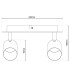 Frida Twin Ceiling Spotlight Black-Gold 2xGU10-3