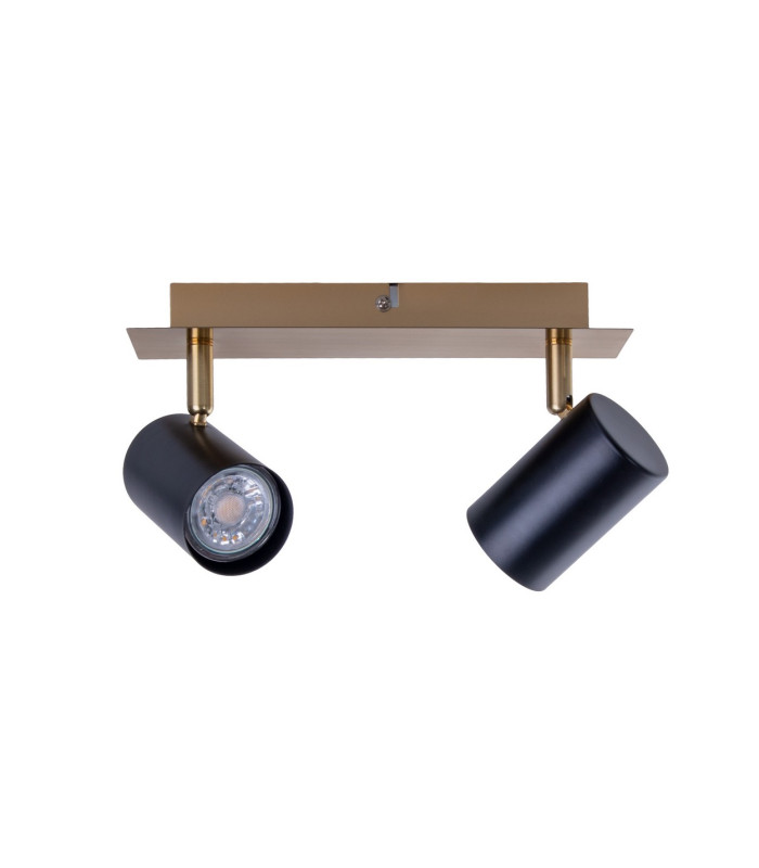 Frida Twin Ceiling Spotlight Black-Gold 2xGU10-11