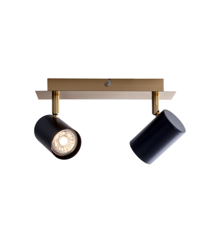 Frida Twin Ceiling Spotlight Black-Gold 2xGU10-12