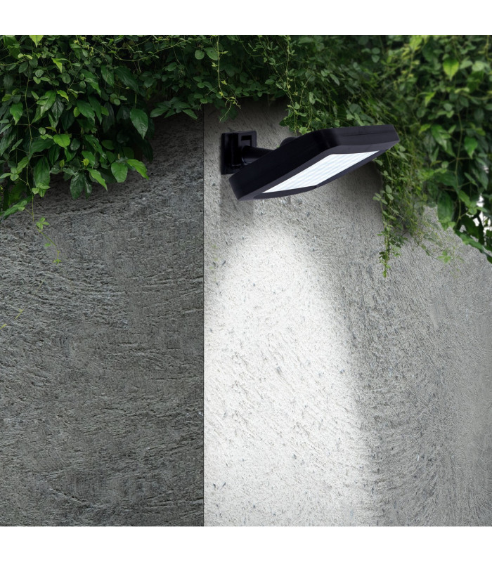 Pepe Set of 2 Twin Solar Outdoor Motion Sensor Wall Lamp Black PIR + Dusk to Dawn Sensor 12000K IP44-3