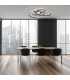 Radon Dimmable Integrated LED Semi Flush Ceiling Light Black 2900K-2