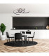 Radon Dimmable Integrated LED Semi Flush Ceiling Light Black 2900K-3