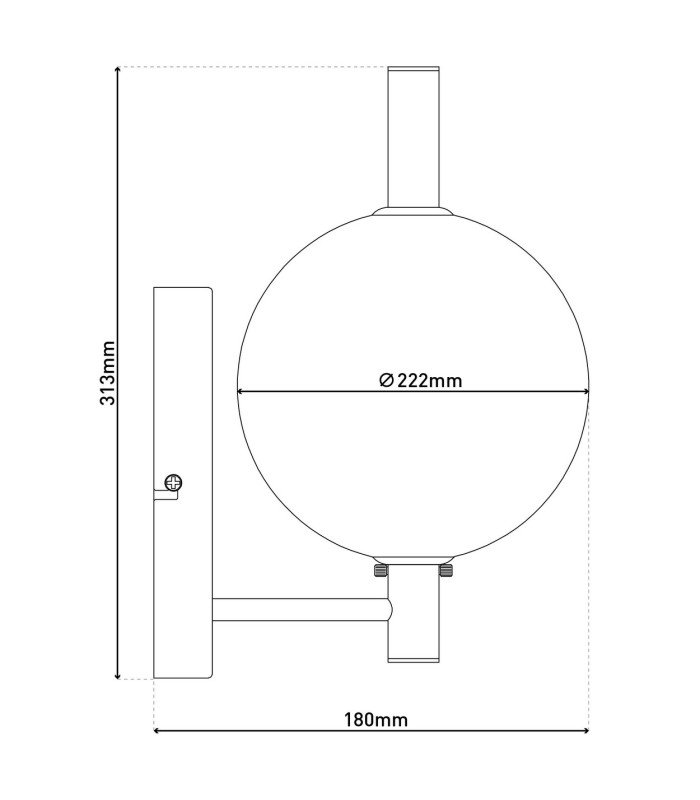 Nova Dimmable LED Wall Lamp Chrome 3000K-3