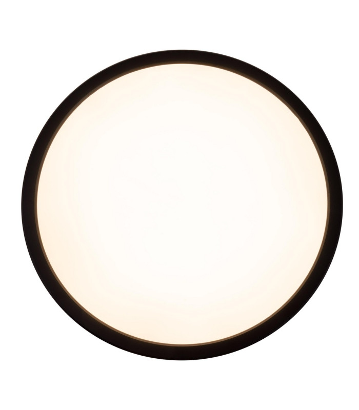 Carlo Dimmable LED 54cm CCT Flush Ceiling Light Black 6500K IP44 Timer Function-4