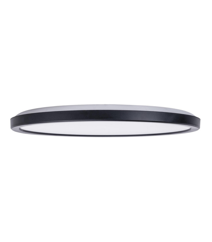 Carlo Dimmable LED 54cm CCT Flush Ceiling Light Black 6500K IP44 Timer Function-7
