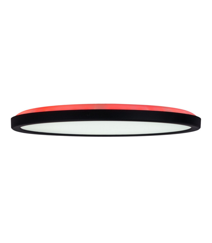 Carlo Dimmable LED 54cm CCT Flush Ceiling Light Black 6500K IP44 Timer Function-11