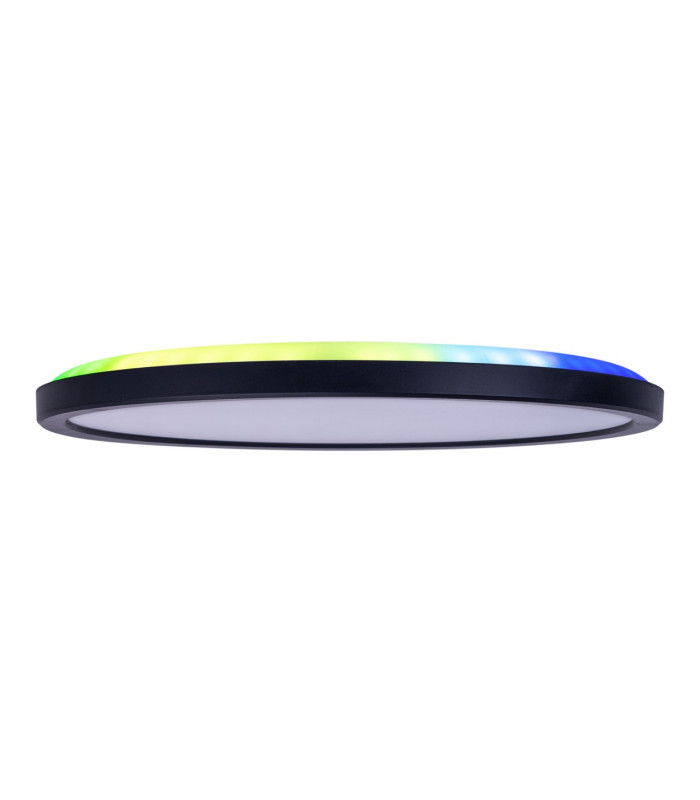 Carlo Dimmable LED 54cm CCT Flush Ceiling Light Black 6500K IP44 Timer Function-12