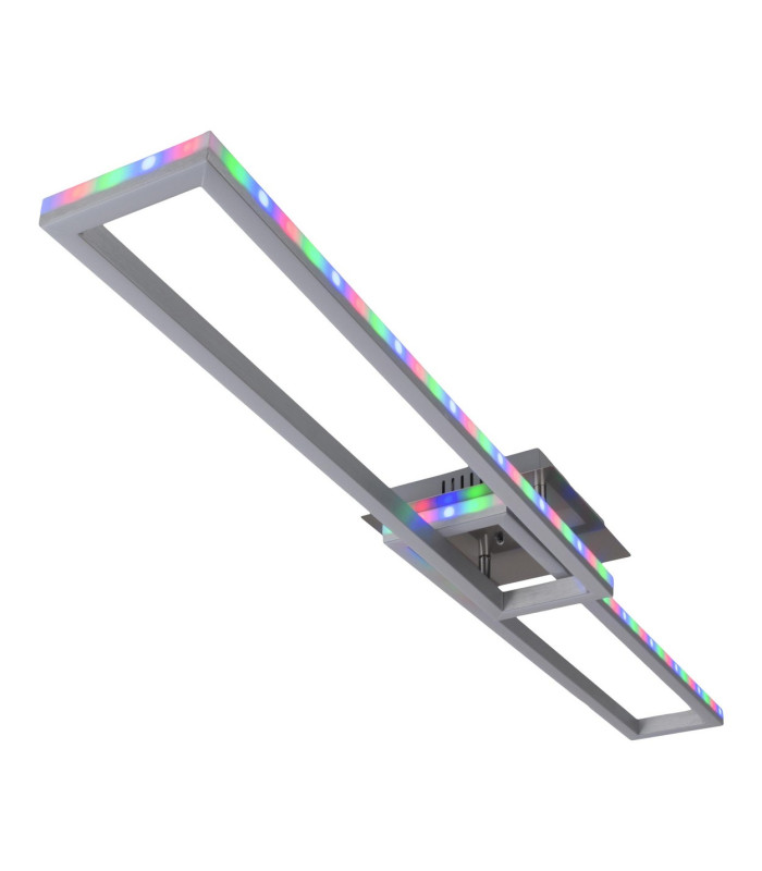 Bantry Dimmable LED CCT Flush Ceiling Light Aluminium 2700-6600K Remote Control Timer Function-9