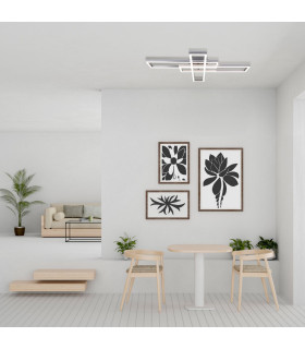 Bantry Dimmable LED CCT Flush Ceiling Light Aluminium 2700-6500K Remote Control Timer Function-2